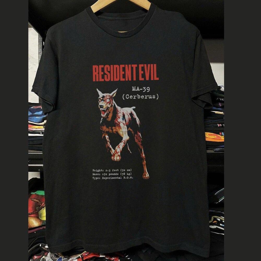 Resident Evil Ma59 Cerberus Black And Red T Shirt
